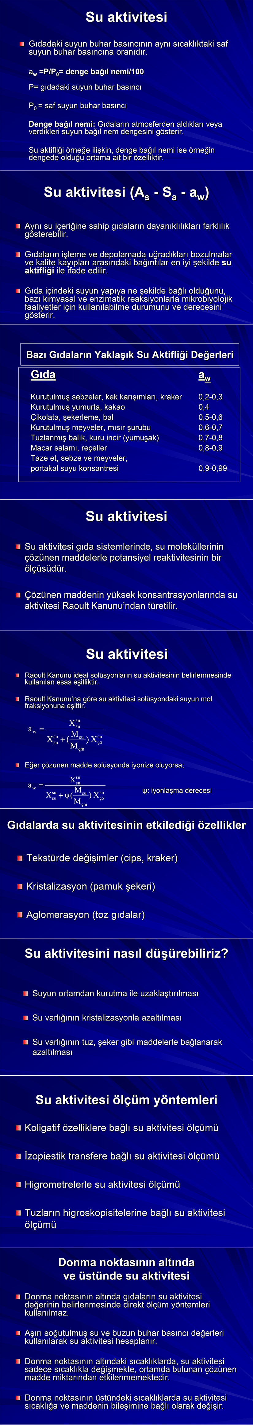 su aktivitesi ölçümü